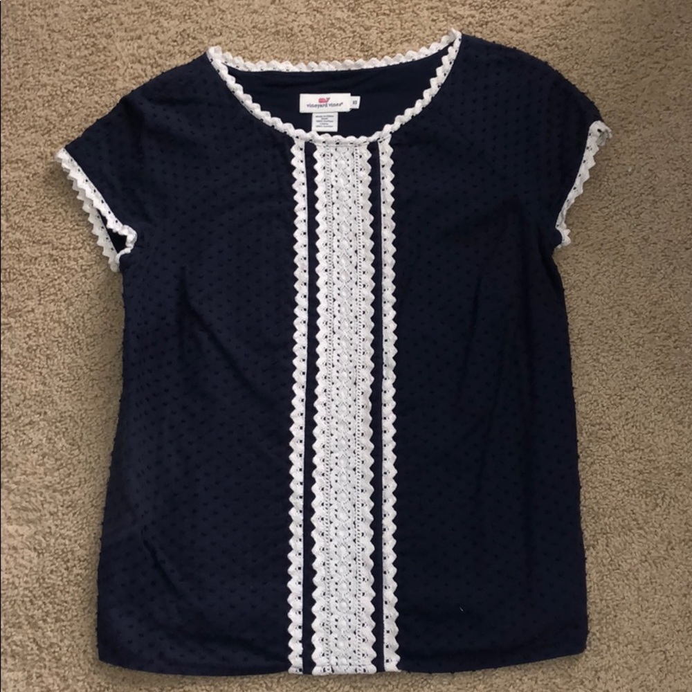 vineyard vines blue top